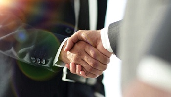 Two men shaking hands