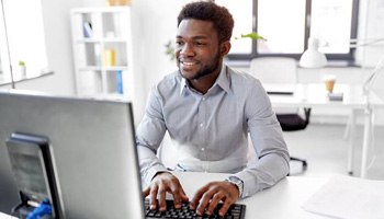 Man working at computer